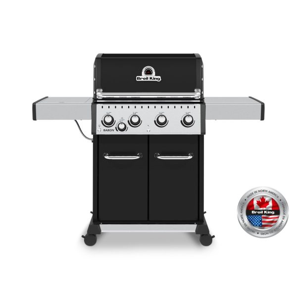 Broil King Baron 440 Gas Grill – 4-Burner with Side Burner