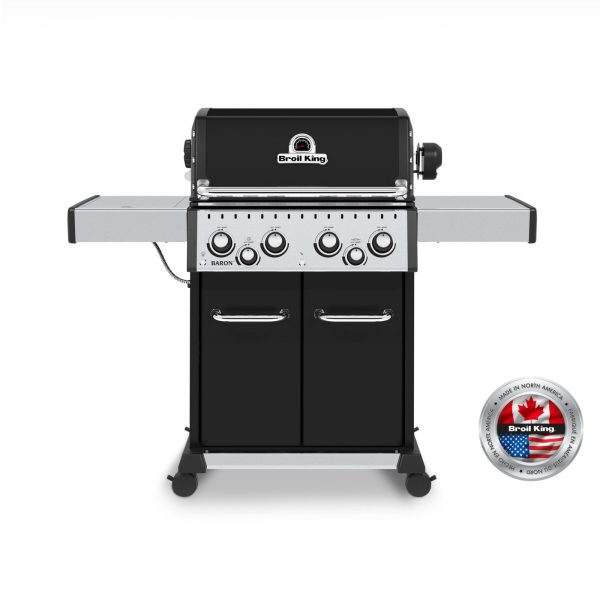 Broil King Baron 490 Gas Grill – 4-Burner with Side Burner & Rotisserie