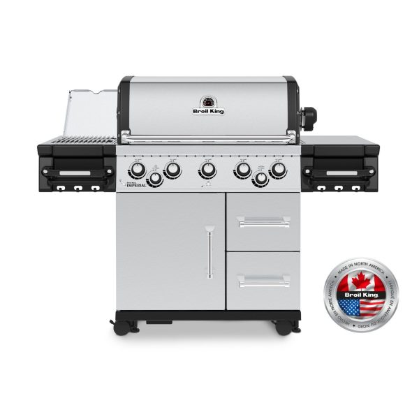 Broil King Imperial S590 IR Gas Grill – 5-Burner Stainless Steel, Infrared Side Burner