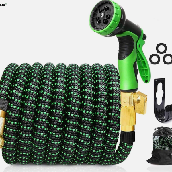 Gardenactivewar (25-100)Black/Green Upgraded Leakproof Lightweight No-Kink Garden Hose, Flexible