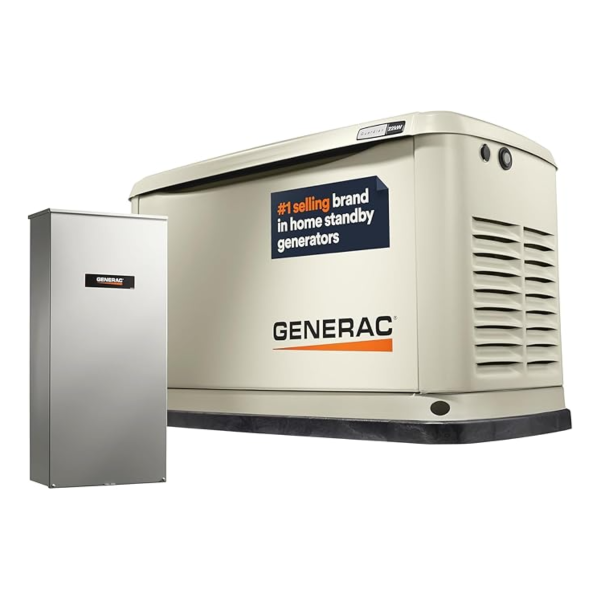 Generac Guardian 22kW Home Standby Generator – Air Cooled, Wi-Fi, 200 Amp Transfer Switch