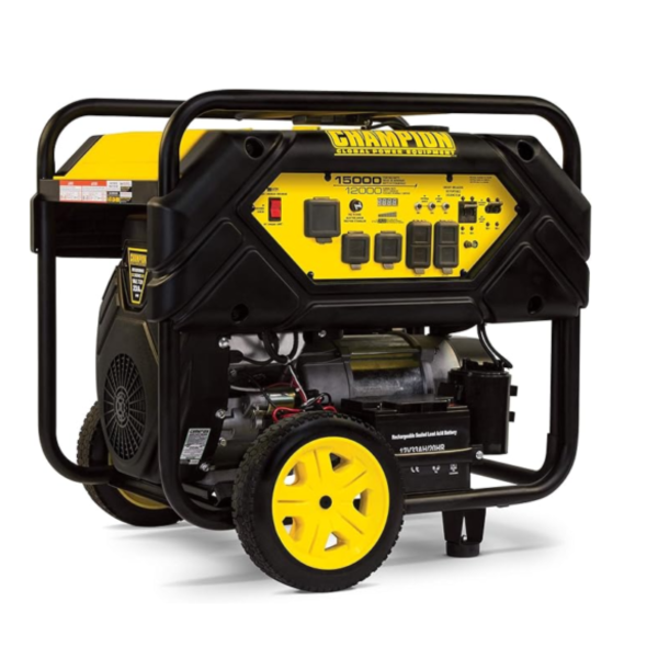 Champion Power Equipment Portable Generator – 15,000 Starting / 12,000 Running Watts, Electric Start, Lift Hook
