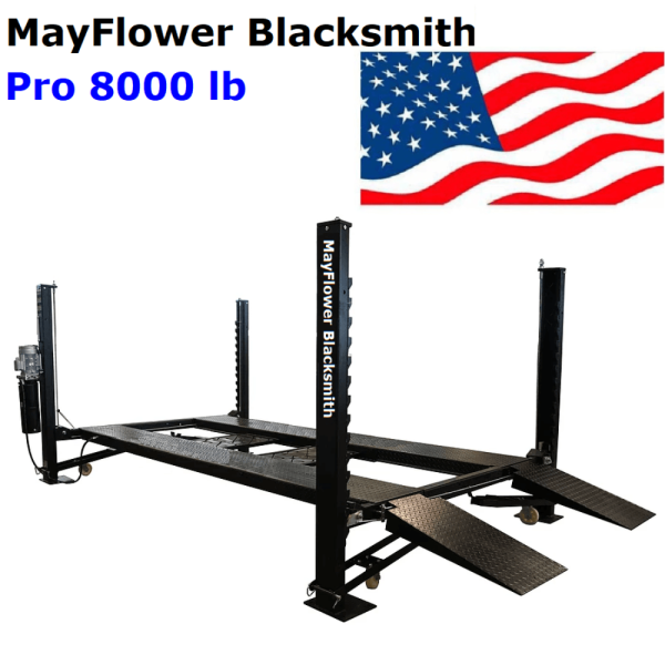 Mayflower Blacksmith Pro 8000 Heavy-Duty Four-Post Storage & Service Car Lift