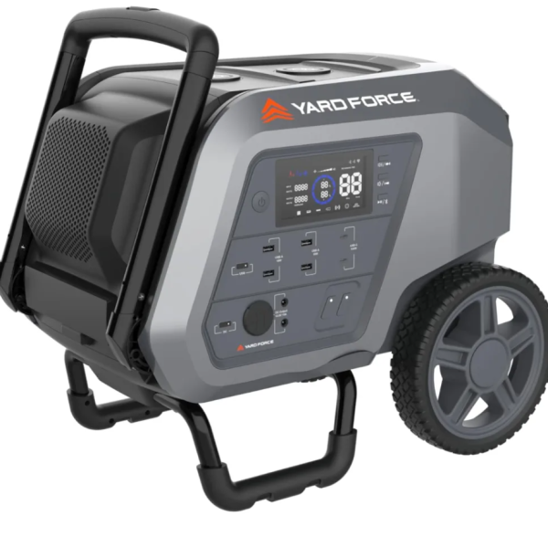 Yard Force Portable Power Station – 2400W Continuous / 4800W Peak, Bluetooth Speaker, Wi-Fi, RV 30A Outlet