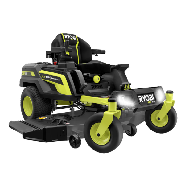 RYOBI 80V HP Brushless 54 Inch Battery Zero-Turn Riding Mower with Mulch Kit