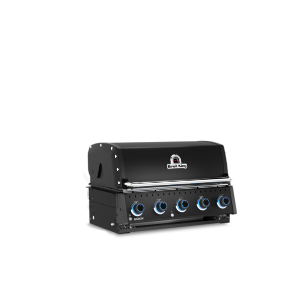 Broil King Baron 520 Shadow Built-In Gas Grill – 5-Burner, Matte Black