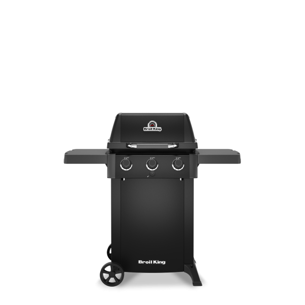 Broil King Gem 310 Shadow Gas Grill – 3-Burner Compact BBQ, Matte Black