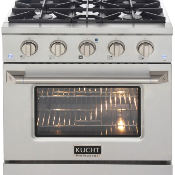 Kucht Professional 30-Inch 4.2 cu. ft. Gas Range with Convection Oven in Titanium