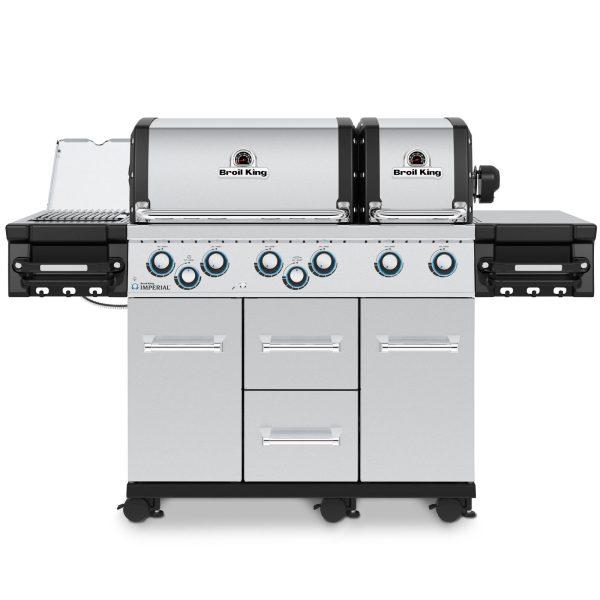 Broil King Imperial S690 IR Gas Grill – 6-Burner Stainless Steel, Dual Ovens, Infrared Side Burner