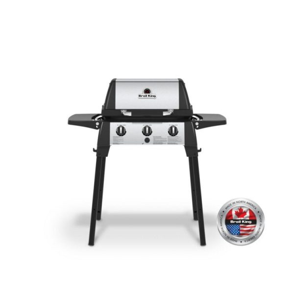 Broil King Porta-Chef 320 Portable Gas Grill – 3-Burner, 21,000 BTU, Folding Design